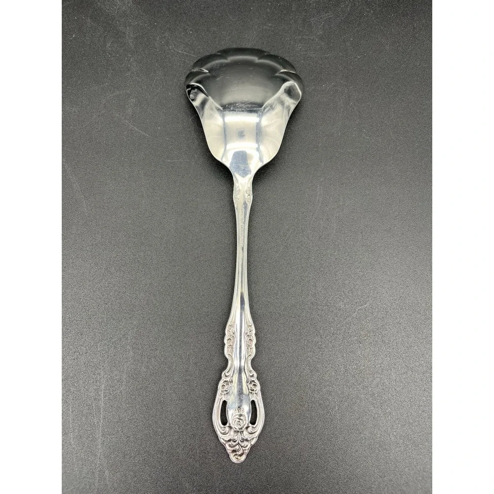 Brahms Stainless Solid Shell Casserole Serving Spoon By Oneida Silver